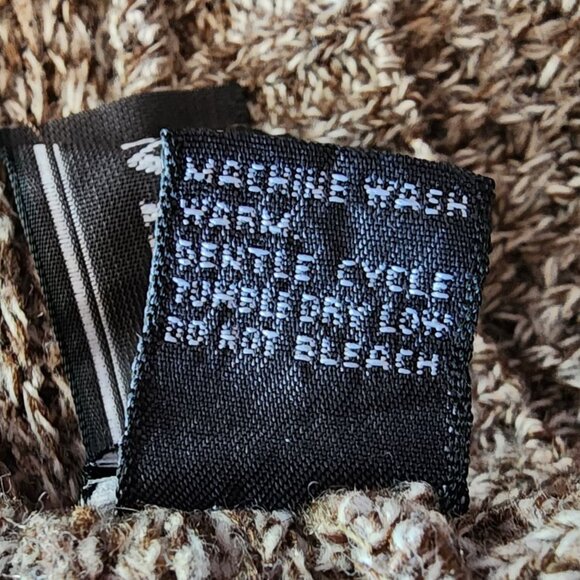 Vintage David Taylor Mens Large Sweater Nordic Snowflake Retro Brown White 1980s - Picture 7 of 8